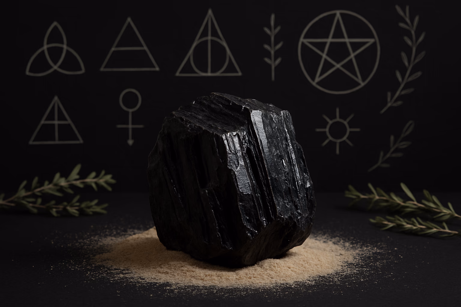 حجر التورمالين الأسود